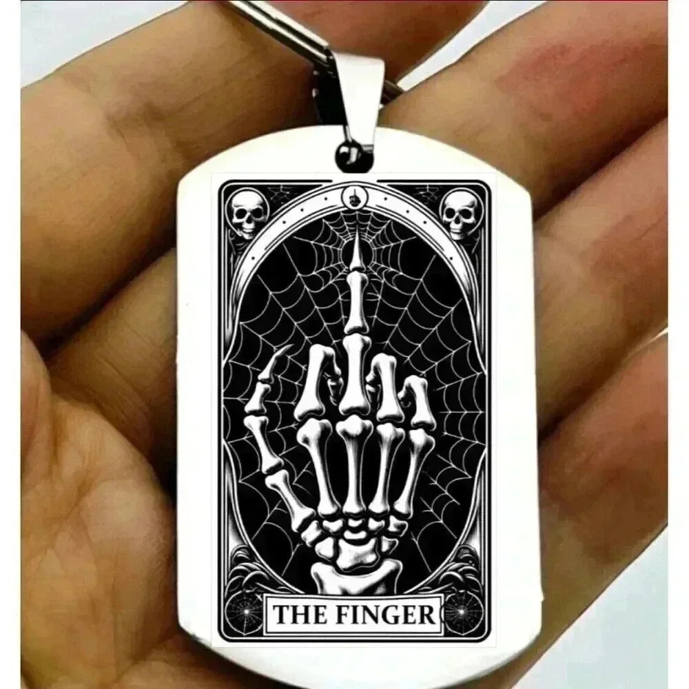 Skelton Hand Horror Scary Art Keychain